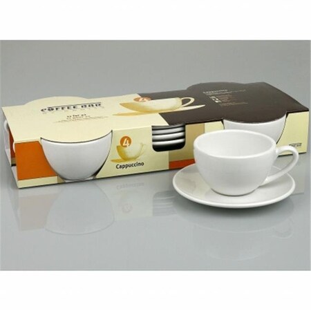 Konitz Konitz 1750040001 No. 4 Set of 4 Cappuccino Cups-Saucers-Gift Boxed 1750040001